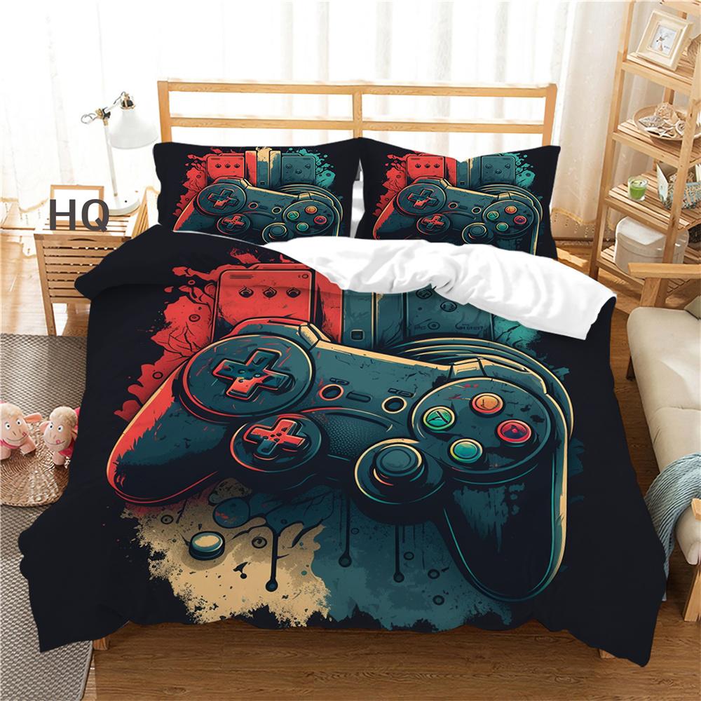 Bettbezüge 3D-Spielekonsolen-Druck Tagesdecken Einzelbettgröße Bettwäscheset Polyester Kinder Heimbettwäsche