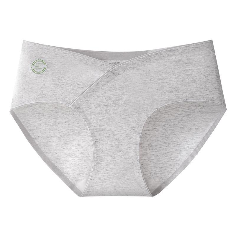Large Size Female Spring Cotton Anti-bacterial Non-mark Low Waist V Shaped Pregnant Briefs