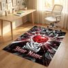Personalized Crystal Velvet Carpet,Death Note Custom Printed Name, Plush Area Rug For Home Indoor Decor