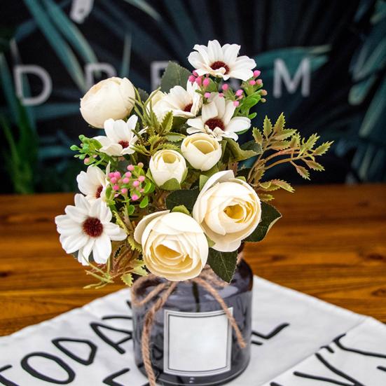 1 Zweig künstliche Blume Hochzeit Party Zuhause Hotel Büro Garten Dekoration