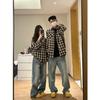 2024 Letter Long Sleeve Shirt Japanese Hong Kong Style Ins Loose Shirt Boys Summer Trendy Versatile Casual Coat