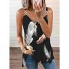 2023 Fashion Sleeveless  Leaf Print Blouse For Woman V Neck Zipper Loose Shirts Elegant Casual Stylish Tops Summer Blusas 26506