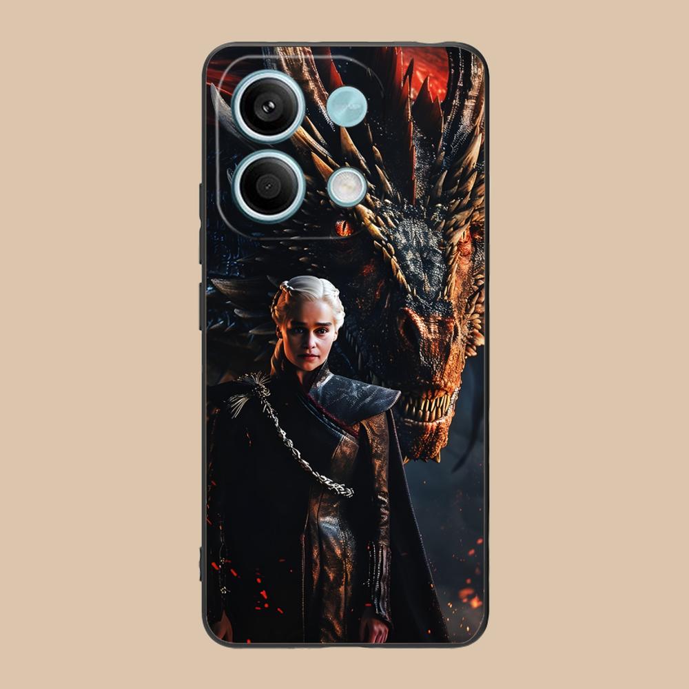 Dragon Queen Matte TPU Mobile Phone Case for POCO M7 M6 M5 M4 M3 X7 X6 X5 X4 X3 Pro GT 5G Colorful Printing Cover