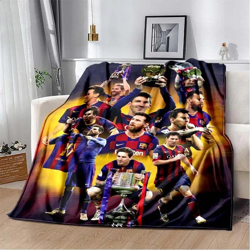 Football Superstar L-Leo-Messi-i Flannel Adult and Children's Blanket Sofa Bed Decoration Blanket Portable Blanket Gift