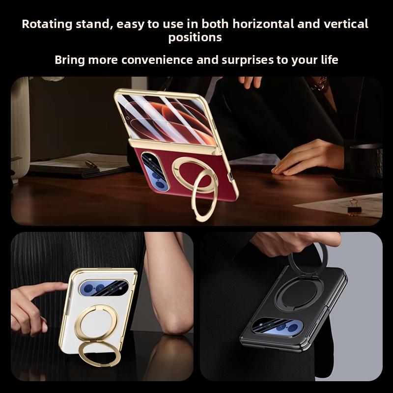 Für Xiaomi Mi 18 Fold Hülle Luxus PU-Leder Ringständer Magnetisches Kabelloses Laden Schutzhülle Rückseite für Xiaomi 18Fold Hülle