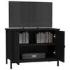 VidaXL TV-Schrank mit Türen Schwarz 60x35x45 cm Holzwerkstoff