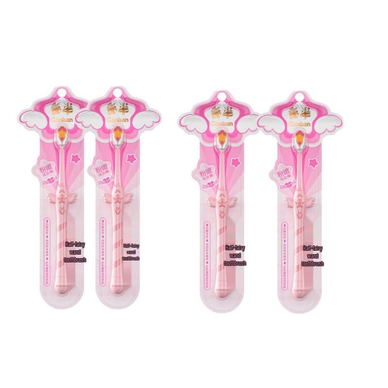 Semibio Pink Soft Bristle Toothbrush (4-Pack)