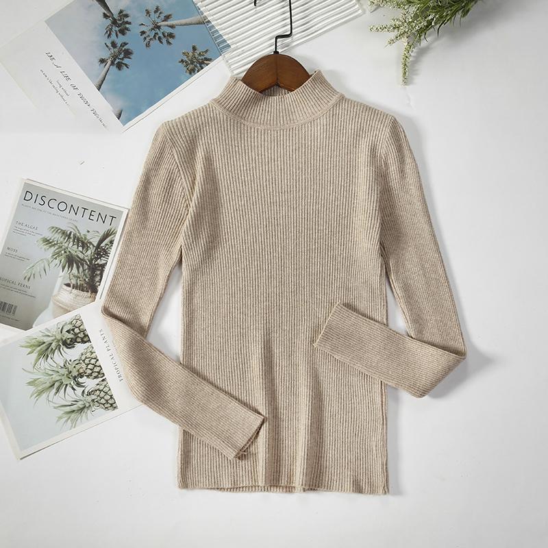 Women Turtleneck Sweater Knitted Soft Pullovers Cashmere Jumpers Basic Solid Soft Sweaters Women Autumn Winter Casual Top