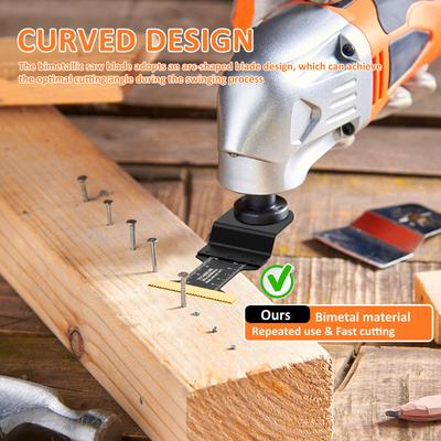 Titanium Bi-Metal Oscillating Multitool Saw Blade Cutting Oscillating Tool For Cutting Metal Nail Wood Plastic Hard Material