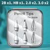 For Apple Pencil Tip Double Layer Soft Hard Pen Nib For Apple Pencil Pro/ 1st 2nd Generation USB C 2B HB iPad Pencil Accessories
