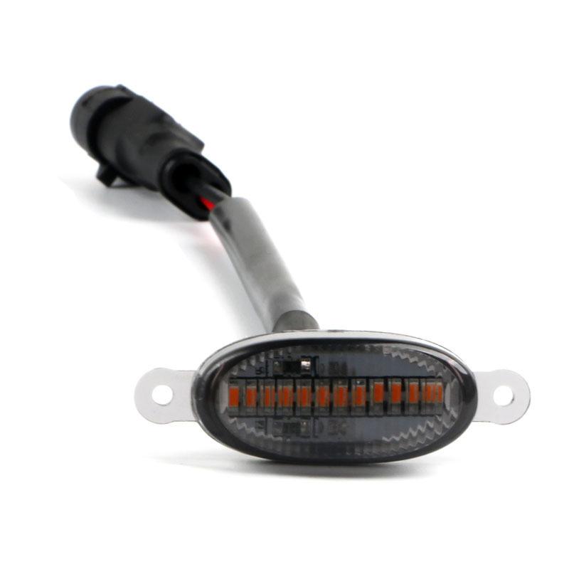 Car LED center grille yellow light 12V 24V 10 lights waterproof grille flashing pickup truck modification center grille daytime