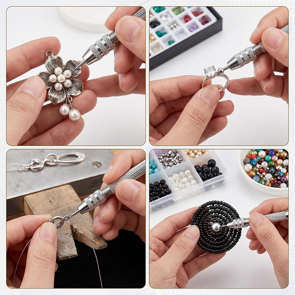 Xiaomi Porte-foret à main pour moules de coulée de résine, foret à main torsadé à tête unique avec 10 forets (0,8-3 mm) pour la fabrication de bijoux
