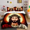 Haloed Jesus with Crown. Bedding Sets Duvet Cover Sets Duvet Covers Pillowcases(1 * Duvet Cover 2 * Pillowcases, Without Duvet Insert)