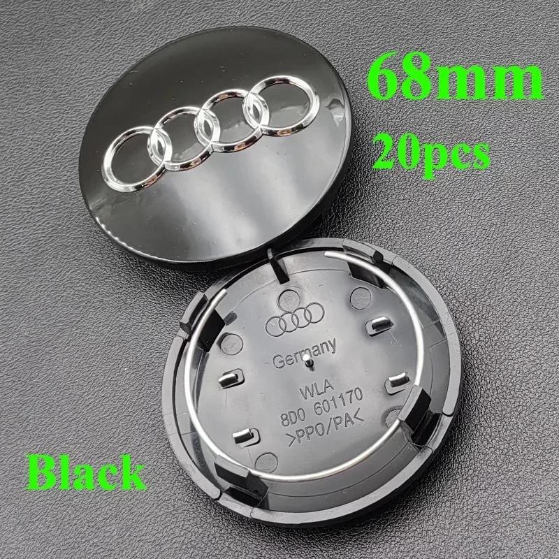 Hub Caps Hot New For Audi 20Pcs 60mm 61mm 68mm 69mm 77mm Audi Hub Caps Car Wheel Center Caps For Audi A1 A2 A3 A4 A5 A6 A7 A