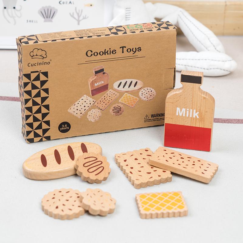 Children s simulated dessert toys, natural beech wood simulated food, role-play, playhouse accessories