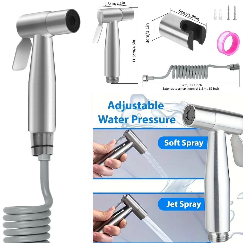 Handheld Bidet Douche Shower Spray for Toilet Personal Hygiene Stainless Steel Bidet Sprayer Kit Bathroom Washer Shower Head