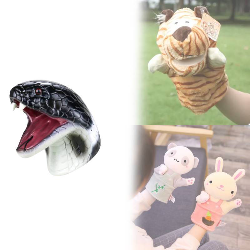 Children Hand Animal Puppet Model Silicone Material Educational Use Creative