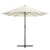 Double Sun Umbrella with Aluminum Pole 460 X 270 Cm Sand White Beige