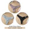 FINETOO Sexy Panties Women G-string Cotton Feamle Underwear Panties Low Waist Thong Underpants 6 Solid Color Pantys Intimates Lingerie