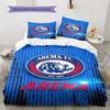 Arema FC Muster Bettwäsche-Set Bettbezug Kissenbezug Heimdeko Geschenk (1 Bettbezug + 2 Kissenbezüge, ohne Füllung)