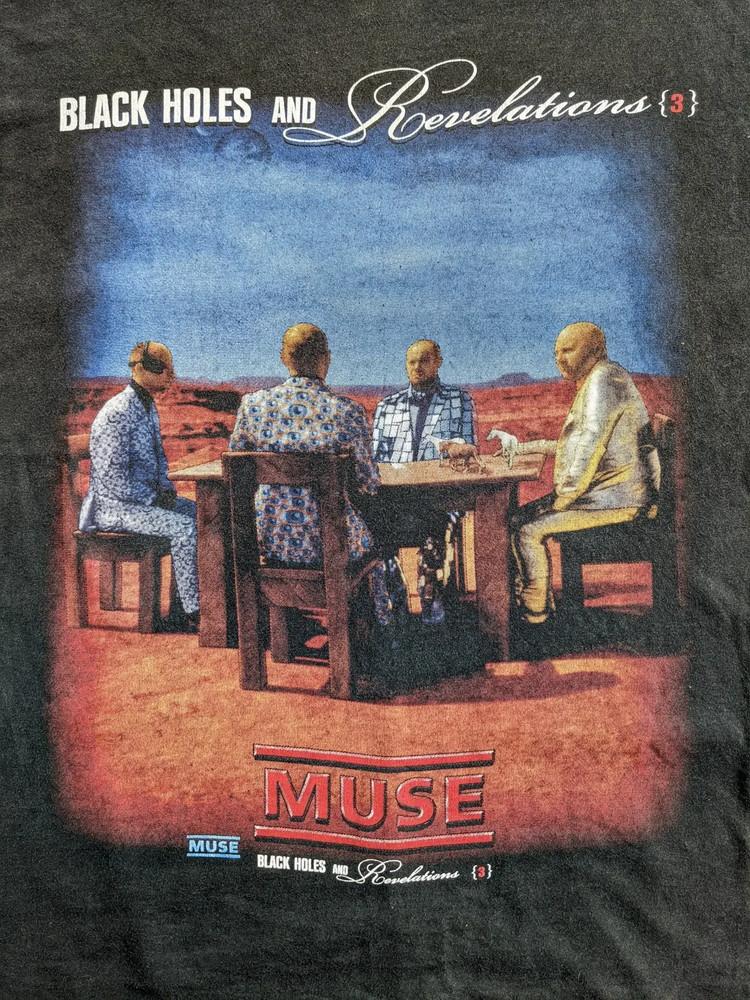 Винтажная футболка 00-х Muse Black Holes and Revelation 2007 Shirt EN588 Унисекс L