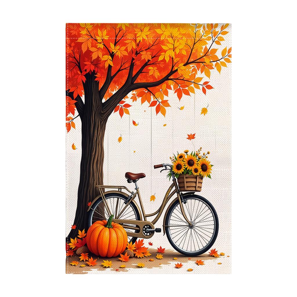 Durable Thanksgiving Fall Garden Flag Outdoor Yard Decoration Thanksgiving Banners for Autumn Party Home Decor
