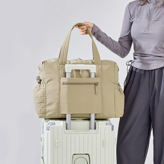 Sports Fitness Bag Waterproof Gym Bag with Multi-Pockets Adjustable Shoulder Strap Versatile Yoga Tote