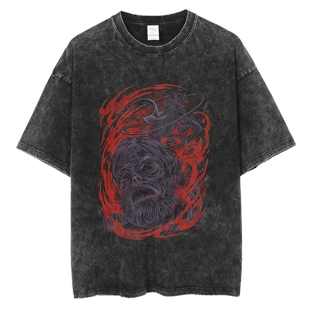 Attack On Titan Armored Titan "Yoroi No Kyojin" Vintage Washed Oversized T-Shirt | Unisex Anime Streetwear Tee
