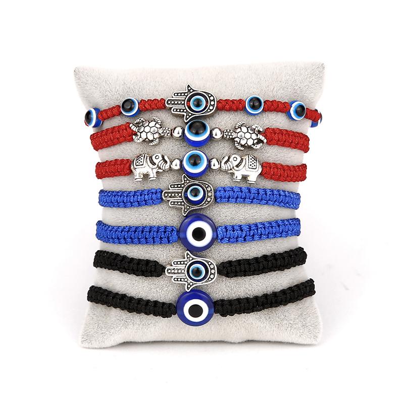 Turkish Evil Eye Bracelet Unisex Handwoven String Adjustable Braclet Classic Fatima Hand Braslet Valentines Day Gift Red Pulsera