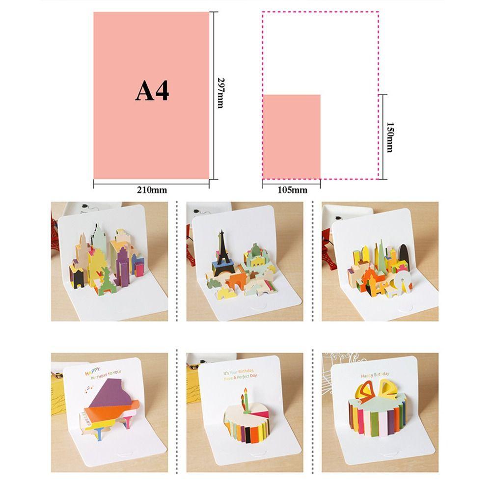 Handschriftliche 3D Geburtstagskuchenkarten Dankeskarten Einladung Geburtstag Pop-Up Karten Segensfaltung Geburtstagsgrußkarten