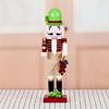 Sammelbarer 36CM Schnitznussknacker Figur mit Wein und Traube Weihnachts-Tischschmuck Holz Wohnakzent Geschenk