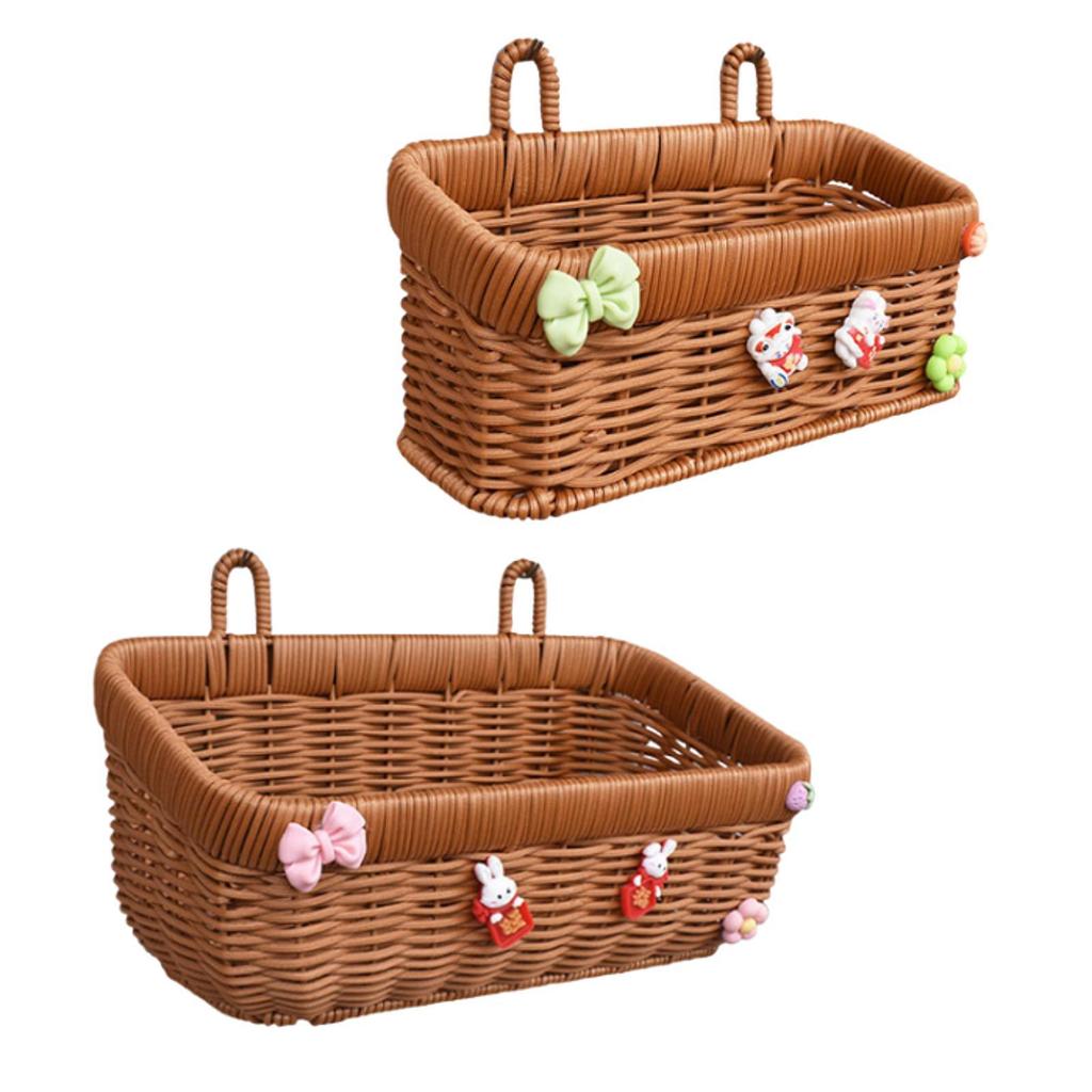 Aufbewahrungskorb aus Rattanimitat, Aufbewahrungsorganisator, Wandbehälter für Zwiebeln und Knoblauch, Eier- und Obstkorb für Knoblauchküchengarten