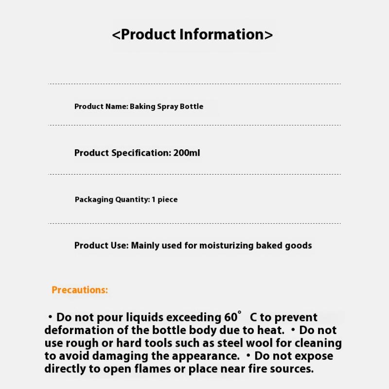 1/2/3Pcs 200Ml Top Hand Trigger Spray Bottle Kitchen Bbq Cooking Dispenser Camping Baking Empty Sprayer Seasoning Containers