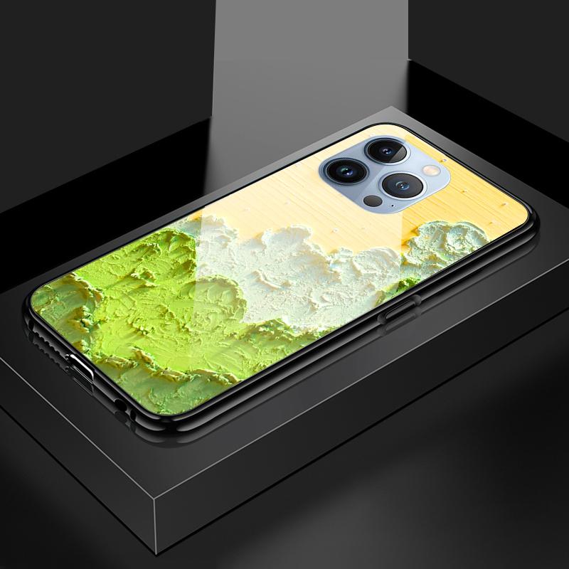 Tempered Glass Phone Case For OPPO Reno13 Reno14 Realme 11 12Pro 14 GTNeo6 C21Y C53 C75 OnePlus Nord2 NordCE3Lite Soft Edge Shockproof Smooth Shell