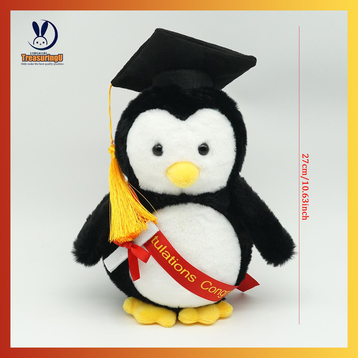 Treasuringu Schattige Afgestudeerde Dr Beer Pluche Speelgoed Kawaii Doktorenmuts Beer Pinguïn Knuffels Grappig Afstudeercadeau Huisdecoratie