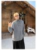 Men's Korean-Style Half-High Collar Textured Knit Sweater - Loose Fit for Autumn/Winter 