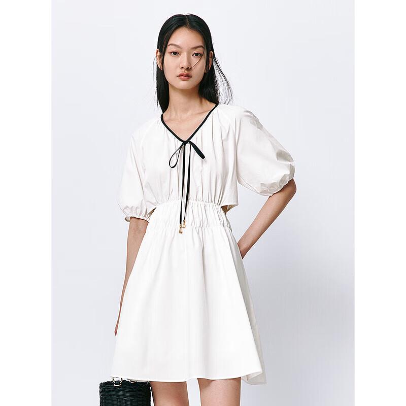 

PEACEBIRD Women s Elegant Commuter Cutout A-Line Dress M