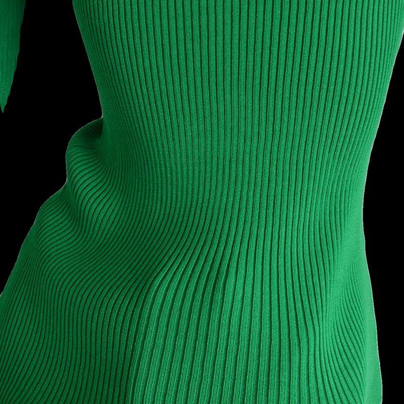 Fashion Style Pullover V-neck Sexy Chain Decoration Long Sleeves Bottoming Shirt for Women Spring & Fall New Arrival Silm Knitwear Tops