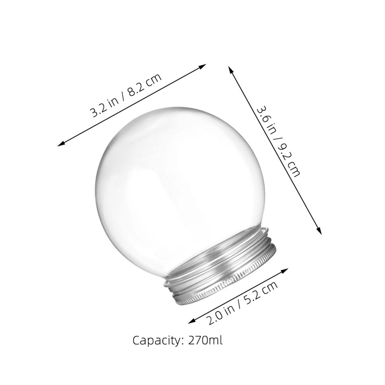 

18pcs Diy Snow Globe Kits 270ml Clear Plastic Water Globes With Screw Off Caps For Diy Crafts Winter Holiday Home Decoration 7x6.5x6.5cm прозрачный
