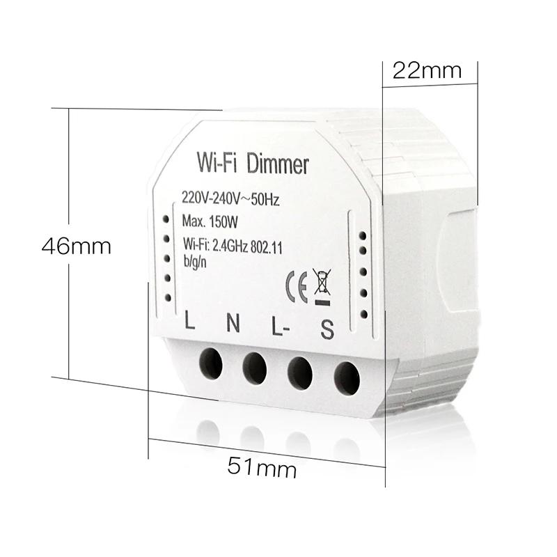 DIY Smart WiFi Light LED Dimmer Switch Smart Life/Tuya APP Remote Control 1/2 Way Switch,Works with Alexa Echo Google Home