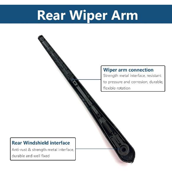 Rear Windshield Wiper Arm Blade Set For Chevy Equinox 2018-/ GMC Terrain 2018-/Chevy Bolt EV 2017- Chevy Blazer -/Buick Envision 2016- Back Window