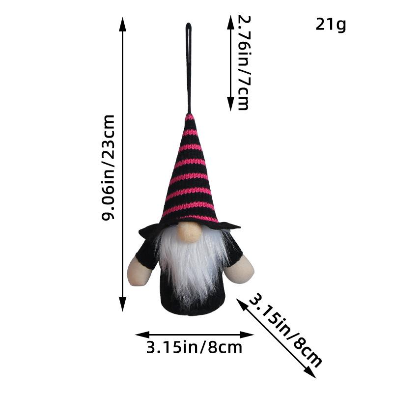 New Halloween Glowing Small Pendant Hat Figurine of Little Dwarf Christmas Faceless Doll