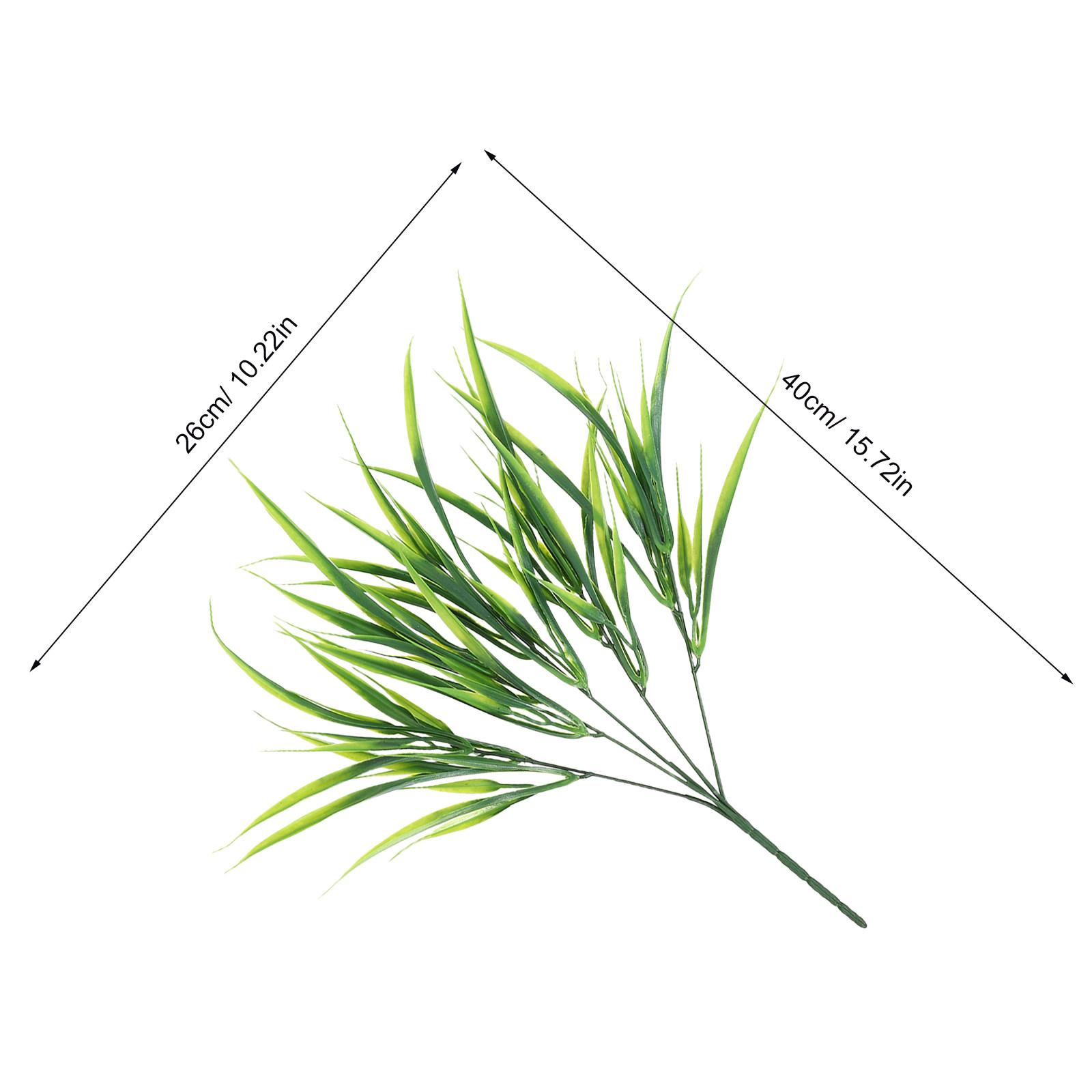 

5Pcs Faux Green Grass Artificial Garden Plants Realistic Shrubs Porch Balcony Decor Landscaping Pathway