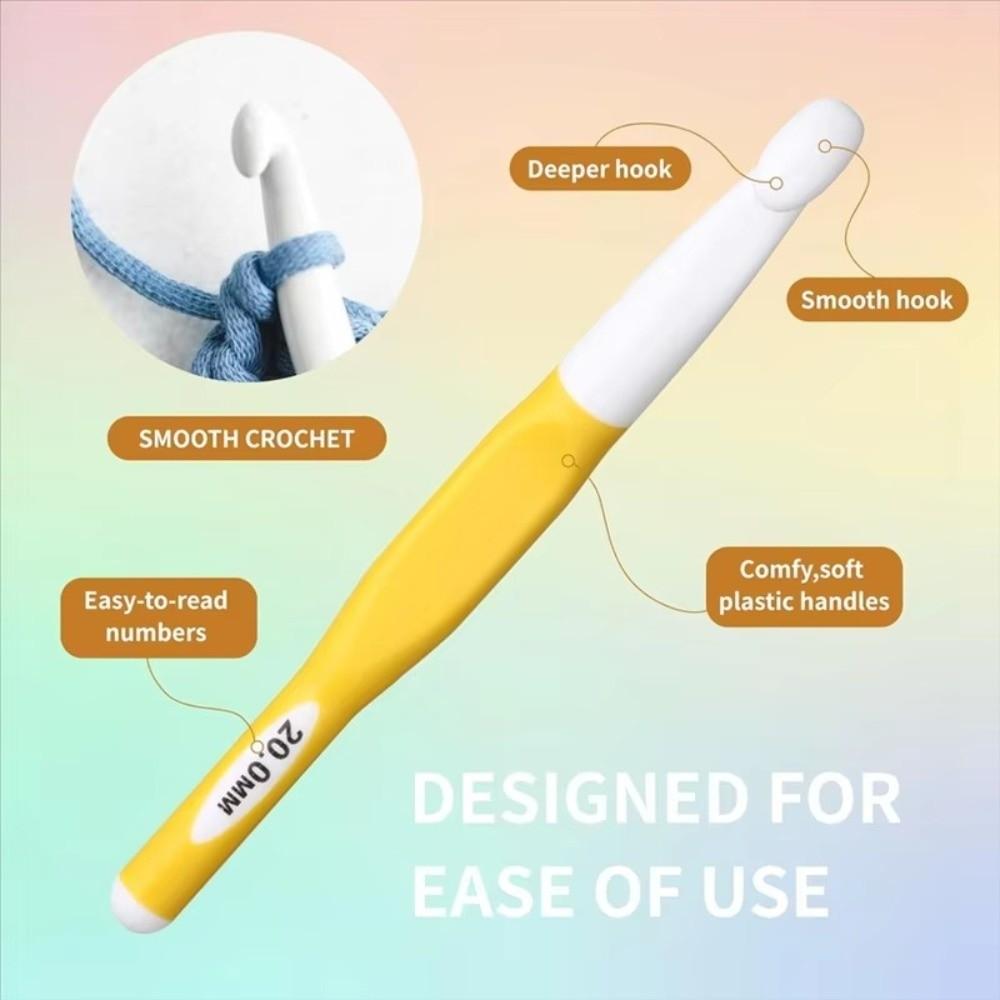 4/5PCS Floral Resin Grips Crochet Hook Non-Slip Knitting Tools Knitting Needle Yarn Knitting 2.0-6.0mm DIY Weaving Tools