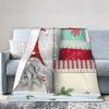 Merry Christmas Fleece Throw Blankets New Year Blanket for Bedding Bedroom Ultra-Soft Bed Rug