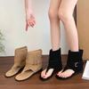 Retro Open-toed Cool Boots Fashionable Versatile Toe Inner Heightening Trouser Boots 2025 Summer Thin Roman Boots