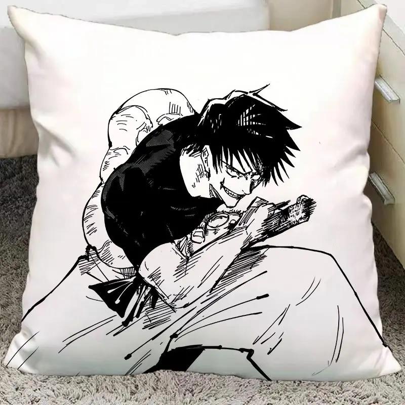 Anime Jujutsu Kaisen Toji Fushiguro Pillow And Pillowcase Double Sided Pattern Throw Pillows 40X40Cm