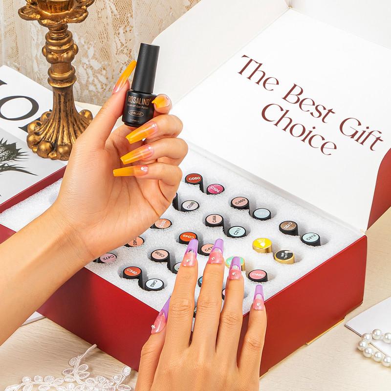 ROSALIND Set Gel Unghii Culori Strălucitoare Kit Vopsele Gel Semi Permanent Hibrid Soak Off Lac de Unghii 35 Culori Set Cadou