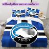 Biancheria da letto con motivo calcistico Atalanta BC, Set piumone Copripiumone Federa Regalo di Compleanno per la Casa (1*copripiumino+2*federe,senza imbottitura)