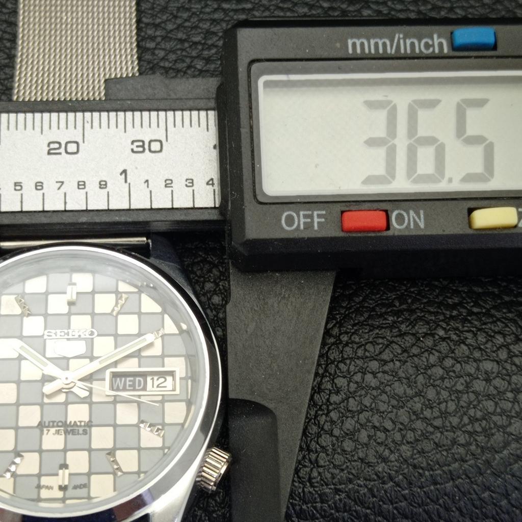 REFURBISHED SEIKO 5 AUTOMATIC MENS WATCH JAPAN MADE GREY DIAL CUSTOM a440108-2 QV90-a440108